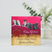 AFSTUDEREN VAN DE LEERWEG WAX SEAL MONOGRAM KAART (Staand voorkant)