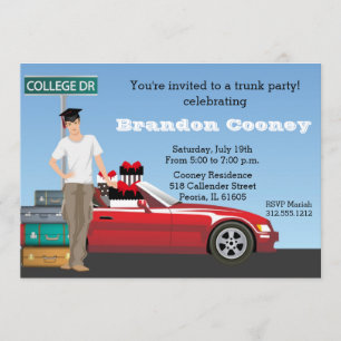 Afstuderen van de 'Male College Trunk'-partij onde Kaart