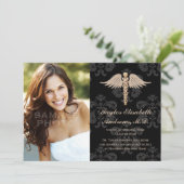 Afstuderen van de Medische School Aankondiging Bla (Staand voorkant)