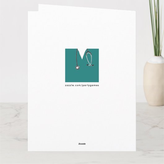 Afstuderen van de Medische School Gepersonaliseerd Kaart (Achterkant)