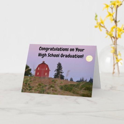 Afstuderen van de middelbare school kaart (Gele Bloem)