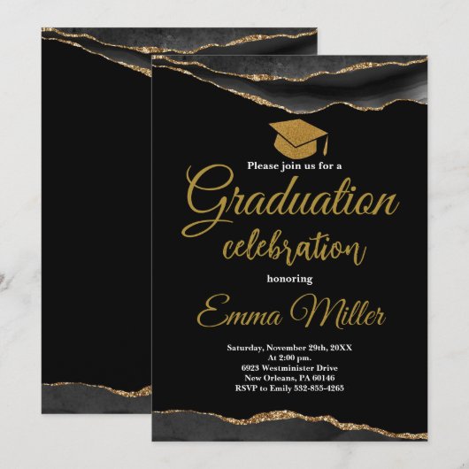 Afstuderen van de middelbare school kaart (Voorkant / Achterkant)