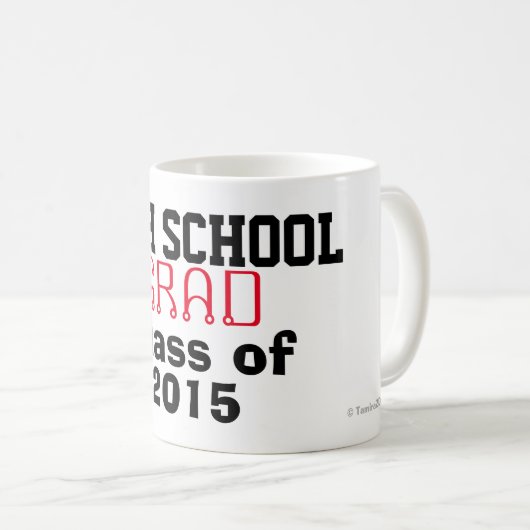 Afstuderen van de middelbare school koffiemok (Voorkant rechts)