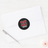 Afstuderen van de middelbare school seniorenklas v ronde sticker (Envelop)