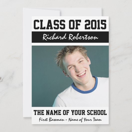 Afstuderen van de middelbare school van 2015 kaart (Achterkant)