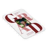 Afstuderen van de moderne Rode Rendy Typografie Fo Magneet (Rechterzijde)