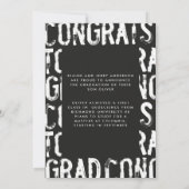 Afstuderen van de moderne zwarte en witte grijze f kaart (Achterkant)