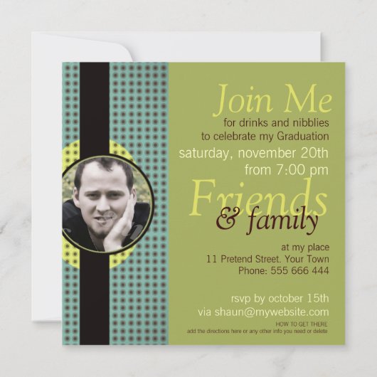 Afstuderen van de Natuur, vers, met fotouitnodigin Kaart (Achterkant)