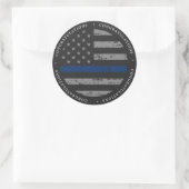 Afstuderen van de politie Thin Blue Line gefelicit Ronde Sticker (Tas)