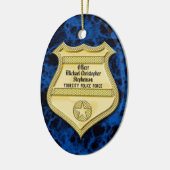 Afstuderen van de politie van het badge-marmer keramisch ornament (Links)