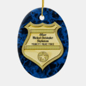 Afstuderen van de politie van het badge-marmer keramisch ornament (Voorkant)