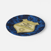 Afstuderen van de politie van het badge-marmer papieren bordje (Gekanteld)