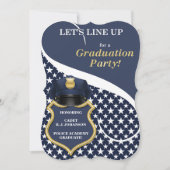 Afstuderen van de politieacademie in Navy Blue Kaart (Voorkant)