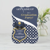 Afstuderen van de politieacademie in Navy Blue Kaart (Staand voorkant)