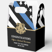 Afstuderen van de politieacademie Thin Blue Line F Bedankdoosjes (Open)