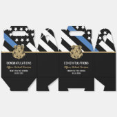 Afstuderen van de politieacademie Thin Blue Line F Bedankdoosjes (Ongevouwen)