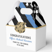 Afstuderen van de politieacademie Thin Blue Line F Bedankdoosjes (Voorkant)