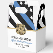 Afstuderen van de politieacademie Thin Blue Line F Bedankdoosjes (Open)