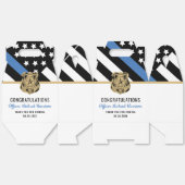 Afstuderen van de politieacademie Thin Blue Line F Bedankdoosjes (Ongevouwen)