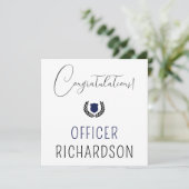 Afstuderen van de Politieacademie van de douane Kaart (Staand voorkant)