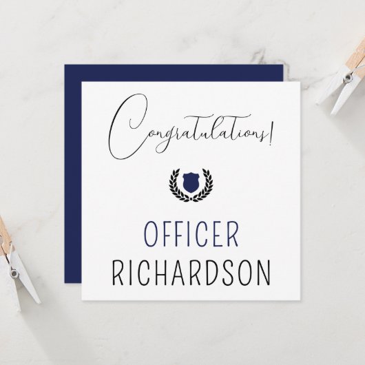 Afstuderen van de Politieacademie van de douane Kaart (Voorkant / Achterkant in situ)