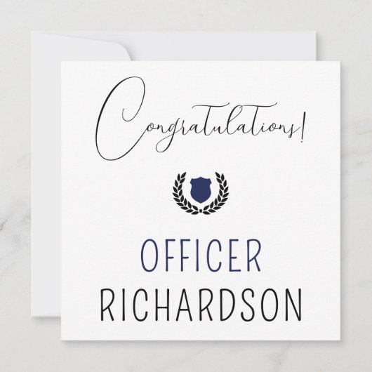 Afstuderen van de Politieacademie van de douane Kaart (Voorkant)