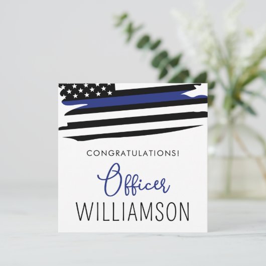 Afstuderen van de Politieacademie van de douane Kaart (Staand voorkant)