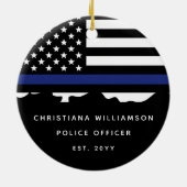 Afstuderen van de Politieacademie van de douane Keramisch Ornament (Achterkant)