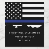 Afstuderen van de Politieacademie van de douane Wijn Etiket (Enkel label)