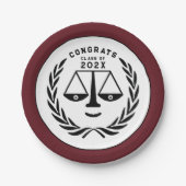 Afstuderen van de rechtenfaculteit 2025 papieren bordje (Voorkant)