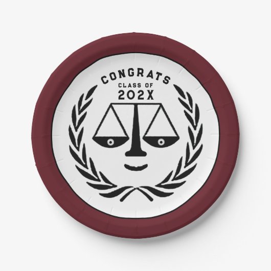 Afstuderen van de rechtenfaculteit 2025 papieren bordje (Voorkant)