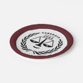 Afstuderen van de rechtenfaculteit 2025 papieren bordje (Gekanteld)