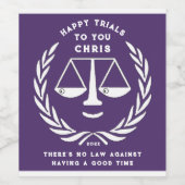 Afstuderen van de rechtenfaculteit 2025 wijn etiket (Enkel label)