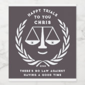 Afstuderen van de rechtenfaculteit 2025 wijn etiket (Enkel label)