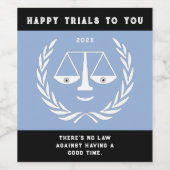 Afstuderen van de rechtenfaculteit 2025 wijn etiket (Enkel label)