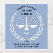 Afstuderen van de rechtenfaculteit 2025 wijn etiket (Enkel label)