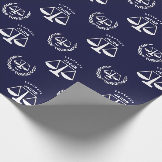 Afstuderen van de rechtenfaculteit cadeaupapier (Hoek)