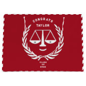 Afstuderen van de rechtenfaculteit groot cadeauzakje (Voorkant)