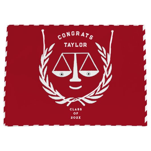 Afstuderen van de rechtenfaculteit groot cadeauzakje (Voorkant)