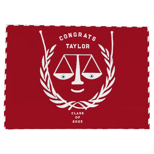 Afstuderen van de rechtenfaculteit groot cadeauzakje (Achterkant)