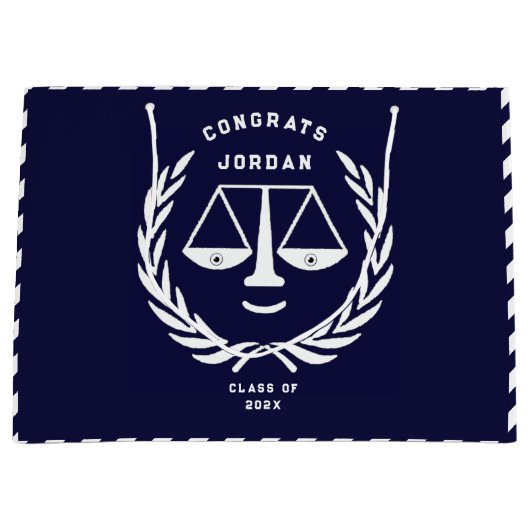 Afstuderen van de rechtenfaculteit groot cadeauzakje (Voorkant)