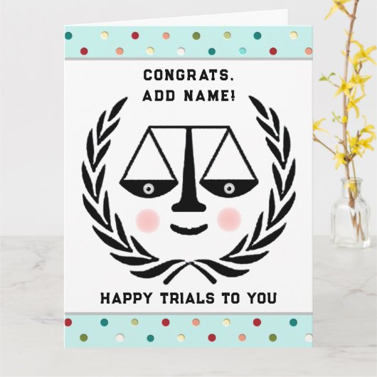 Afstuderen van de rechtenfaculteit kaart (Gele Bloem)