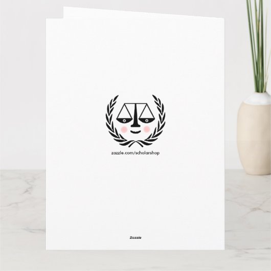 Afstuderen van de rechtenfaculteit kaart (Achterkant)