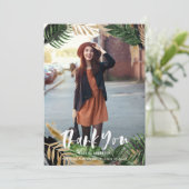 Afstuderen van de schilderde tropische foto bedank (Staand voorkant)