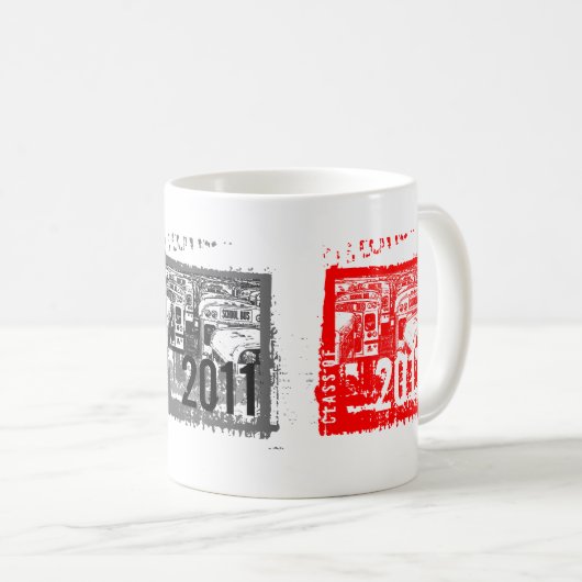 Afstuderen van de schoolbus 2011 Mok 2 (Voorkant rechts)