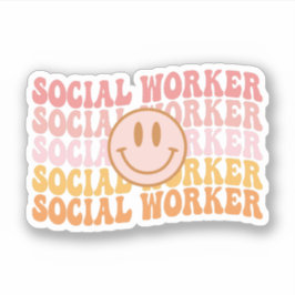 Afstuderen van de sociale werker in de detailhande sticker
