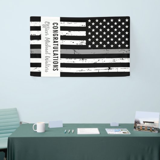 Afstuderen van de Thin Grey Line Correction Office Spandoek (Beurs)