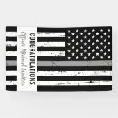 Afstuderen van de Thin Grey Line Correction Office Spandoek (Horizontaal)