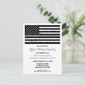 Afstuderen van de Thin Grey Line Correction Office Uitnodiging Briefkaart (Staand voorkant)