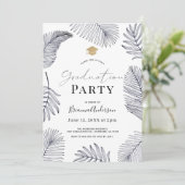 Afstuderen van de tropische regenpalm van de marin kaart (Staand voorkant)